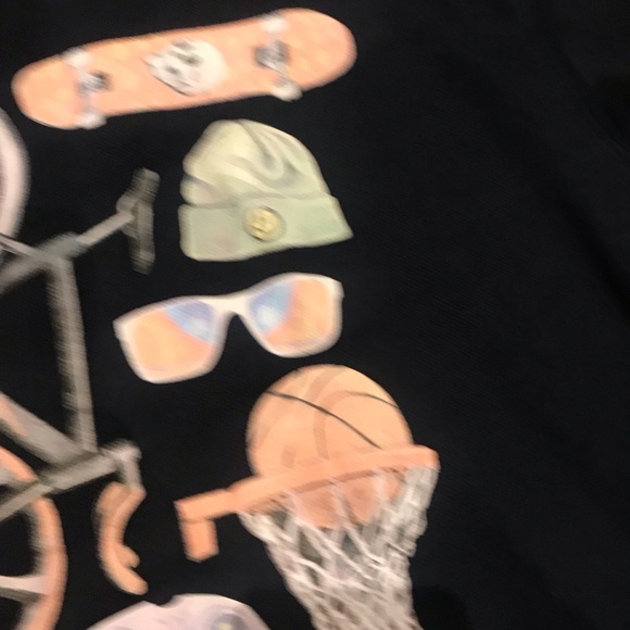 5/15$ Vibe Kids Black Sweatshirt with Fun Graphics​​ - Picture 2 of 2